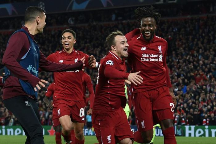Liverpool midfielder Xherdan Shaqiri revealed tears flowed after their stunning win over Barcelona