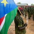 Members of South Sudan People's Defence Forces (SSPDF), formerly named Sudan People's Liberation Army (SPLA), assigned as South Sudan's presidential guard drill at their barracks just south of the capital Juba