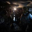 Ukrainian President Volodymyr Zelensky visits the front line of fighting against Russian-backed rebels