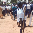 Sympathisers, Boys Brigade members at Christian Cemetry in Gombe during the burial of slain brigade members on Easter Sunday (Punch)