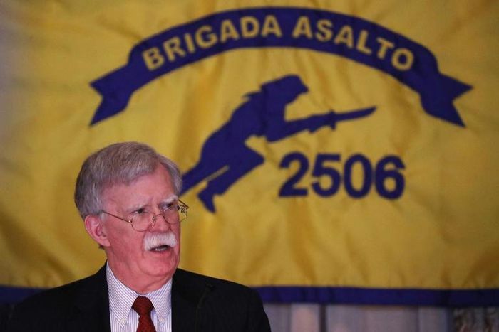 National Security Advisor John R. Bolton speaks during the Bay of Pigs Veterans Association luncheon at the Biltmore Hotel on April 17, 2019 in Coral Gables, Florida