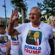 Vojislav Seselj (C) was sentenced to 10 years in jail over crimes against humanity but remained free because of time already served in detention