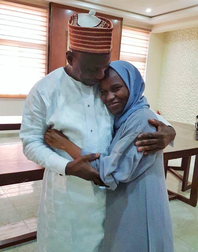 Zainab Habib Aliyu who was detained for more than 4 months, by the Saudi Arabian government over alleged drug trafficking, has returned to Nigeria. [Twitter/@AhmadAhmaad]