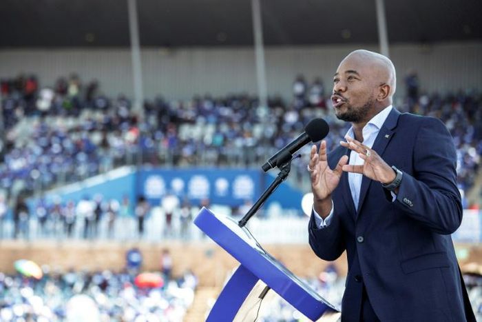 Mmusi Maimane, the leader of South Africa's main opposition party, the Democratic Alliance, tells supporters next week's general election is a chance to bring change after 25 years of disappointing ANC rule