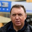 Russian tycoon Oleg Deripaska speaks to the media outside his carmaker GAZ plant in Nizhny Novgorod about how he may be forced to shutter the factory due to US sanctions