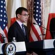 Secretary of State Mike Pompeo (right) says the United States will keep pressing Russia over election interference
