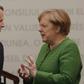 "We always find a middle way," said German Chancellor Angela Merkel (R) on her political relationship with French President Emmanuel Macron