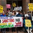 US leftists protest at the Venezuelan embassy against seating a delegation from US-recognized leader Juan Guaido