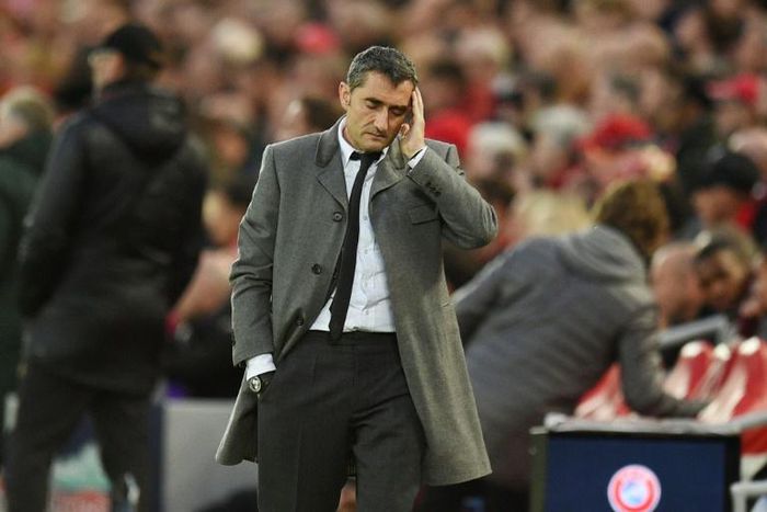 Barcelona coach Ernesto Valverde is under pressure after their Champions Leaugue defeat to Liverpool.