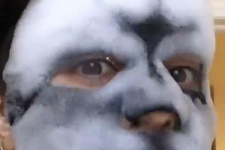 See Vanessa Hudgens Bubbling Face Mask Selfie
