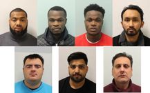 Mugshots of members of the criminal network [Met Police UK]
