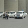 A UN team visits the Red Sea Mills grain silos outside Hodeida, which contain some 51,000 tonnes of grains that would feed 3.7 million people for a month but has been closed off by persistent insecurity