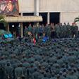This handout picture released by the presidency shows Venezuela's Nicolas Maduro addressing troops after a failed military uprising
