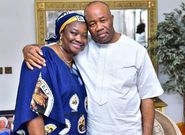Godswill Akpabio and wife