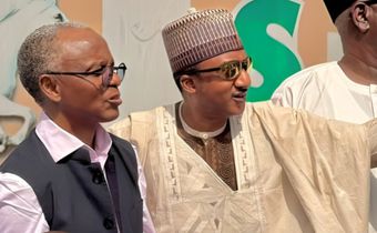 L-R: SDP national chairman, Shehu Musa Gabam and former governor of Kaduna State, Nasir El-Rufai. [Facebook]
