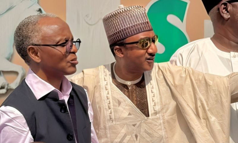 L-R: SDP national chairman, Shehu Musa Gabam and former governor of Kaduna State, Nasir El-Rufai. [Facebook]