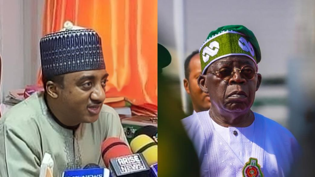 L-R: SDP national chairman, Shehu Musa Gabam and President Bola Tinubu. [Facebook]