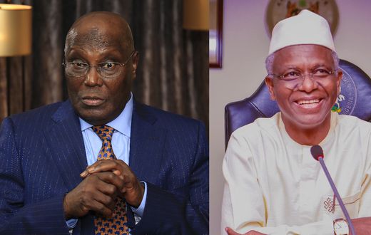 L-R: Former Vice President, Atiku Abubakar and former Kaduna State Governor, Nasir El-Rufai. [Facebook/Getty Images]