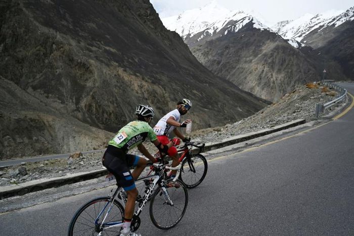 Some 88 cyclists, including two teams from Afghanistan and Sri Lanka as well as solo participants from Spain and Switzerland, took part in Pakistan's Tour de Khunjerab