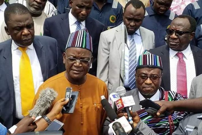Governor Samuel Ortom and NNPC GMD, Maikanti Baru