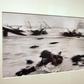 Hungarian-born photographer Robert Capa's legendary photo of the D-Day landings 75 years ago, on exhibition in Paris in 2004