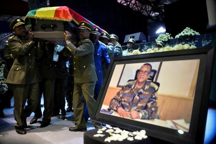 Members of the public and the military gathered in Addis Ababa on Monday for ceremonies to honour slain armed forces chief Seare Mekonnen