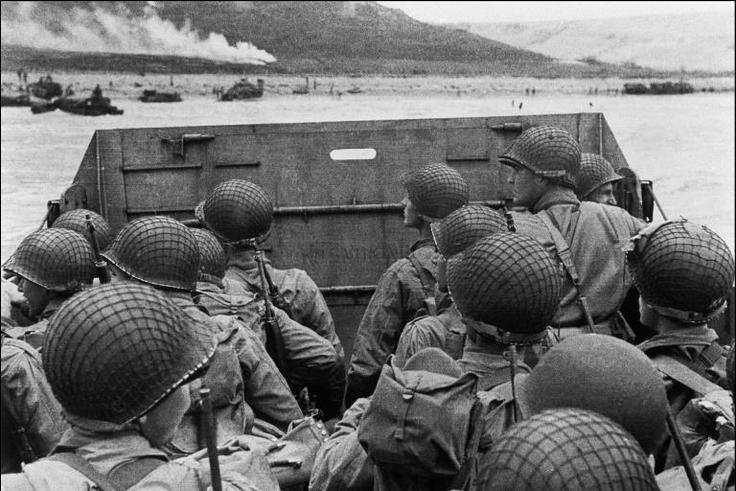 US soldiers prepare to land on Utah Beach in Normandy, France, on D-Day, June 6, 1944