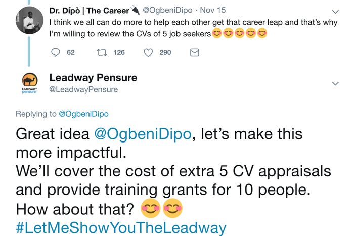 From a random Twitter thread to training grants: Leadway Pensure PFA puts smiles on the faces of young Nigerians