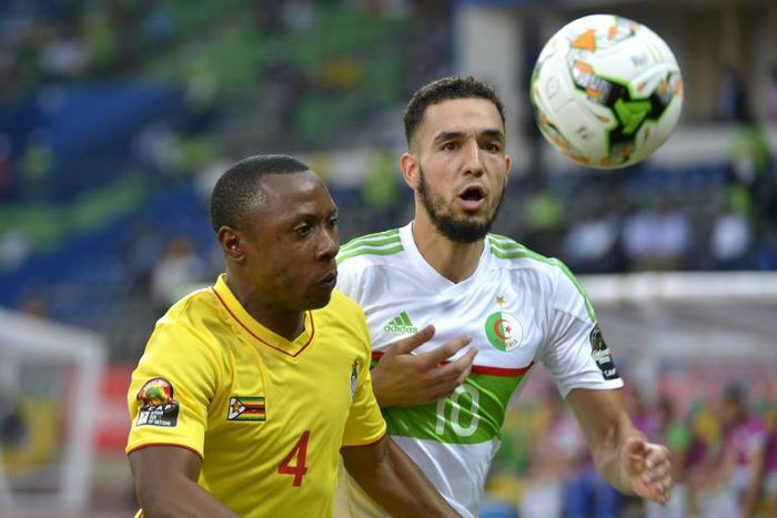 Before his accident, Zvirekwi (L) played for the national squad during the 2017 Africa Cup of Nations