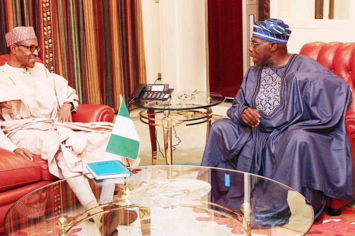 President Muhammadu Buhari with former President Olusegun Obasanjo
