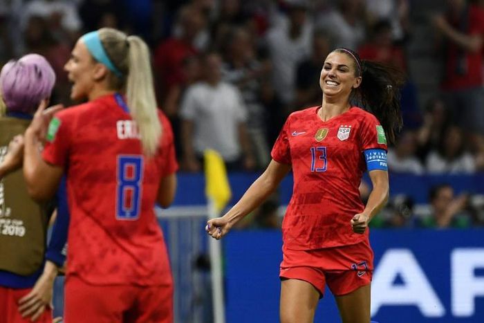 Alex Morgan's first-half header proved to be the winner for the USA as they beat England 2-1 to reach the women's World Cup final