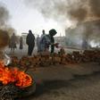 Sudanese protesters close Street 60 with burning tyres and pavers as military forces tried to disperse a sit-in outside Khartoum's army headquarters on June 3, 2019.At least two people were killed Monday as Sudan's military council tried to break up a ...