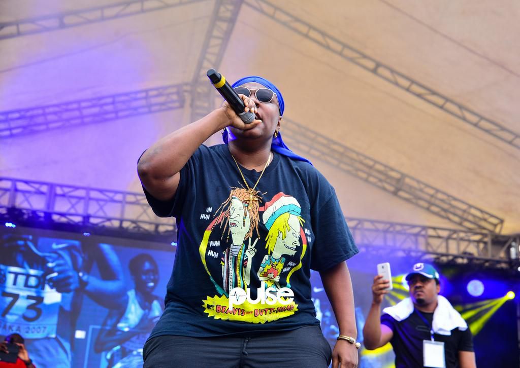 Teni performing at Access Bank Lagos City Marathon 2019