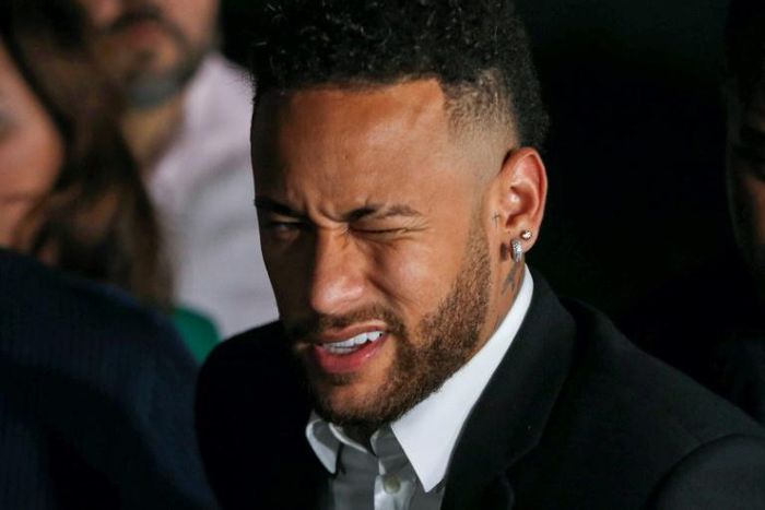 Neymar after leaving a court where he testified on a sexual assault case
