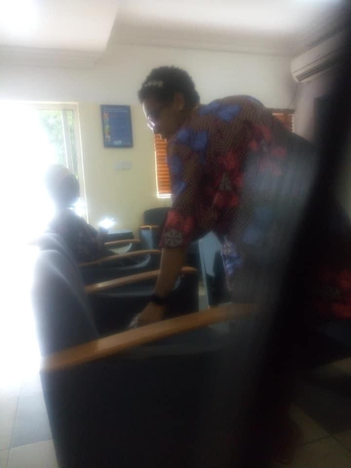 A Facebook user had taken to her page to share photos of the reality TV star showing up at a popular diagnostic clinic in Abuja for some unknown reasons [LindaIkeji]