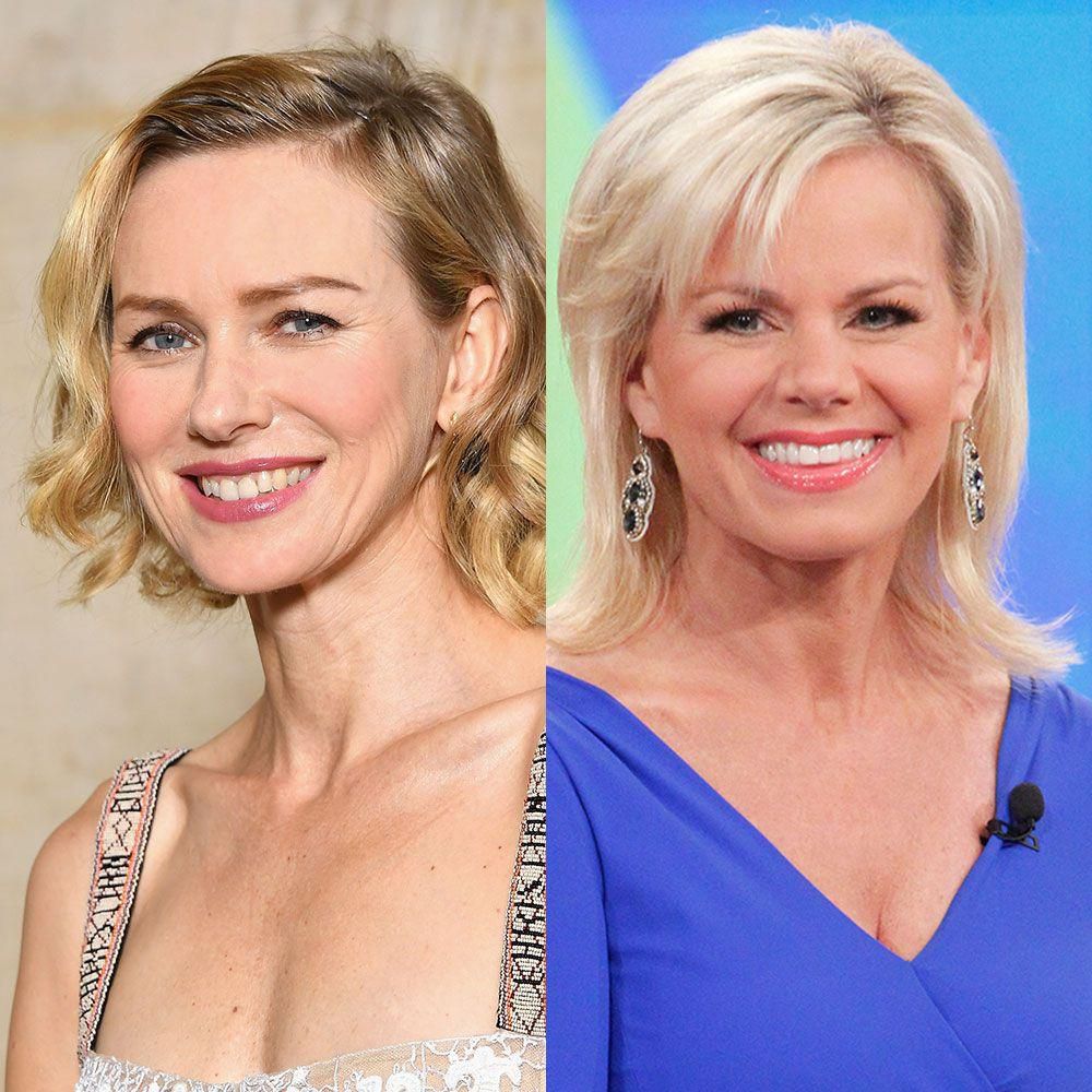 Naomi Watts (left) played news anchor Gretchen Carlson (right).