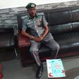 Nura Dahiru, an assistant superintendent of customs sitting in CG's office (Twitter @@CustomsNG)
