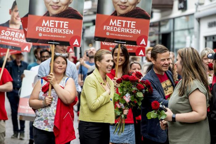 Opposition leader Mette Frederiksen (C) from The Danish Social Democrats will become Denmark's youngest ever prime minister