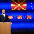 European Council President Donald Tusk (R) told a press conference with North Macedonia President Stevo Pendarovski the Balkan state and Albania had done "everything that was expected" to move their EU bids forward