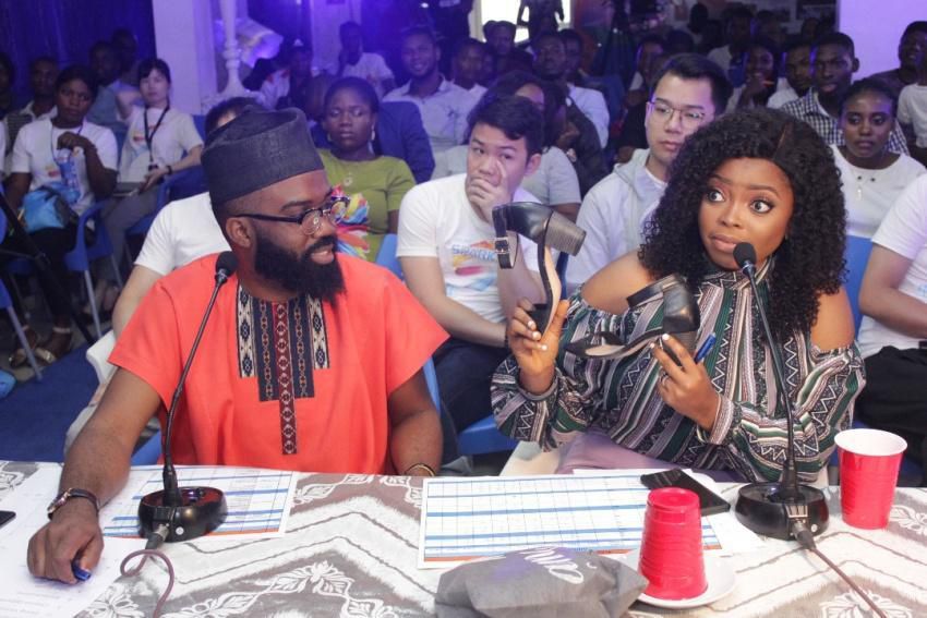 Light up your dream season 3 judges: Noble Igwe and Juliana Olayode (Toyo Baby) (Tecno Nigeria)