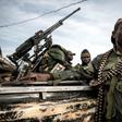Government troops at a base in Djugu, eastern DR Congo -- the springboard for a weeks-long operation against militia in Wago Forest
