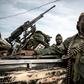 Government troops at a base in Djugu, eastern DR Congo -- the springboard for a weeks-long operation against militia in Wago Forest