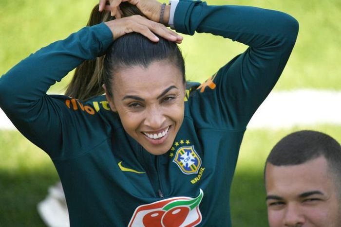 Marta takes part in a training session in Gieres, central-eastern France, on June 7, but Brazil's preparations have been far from ideal