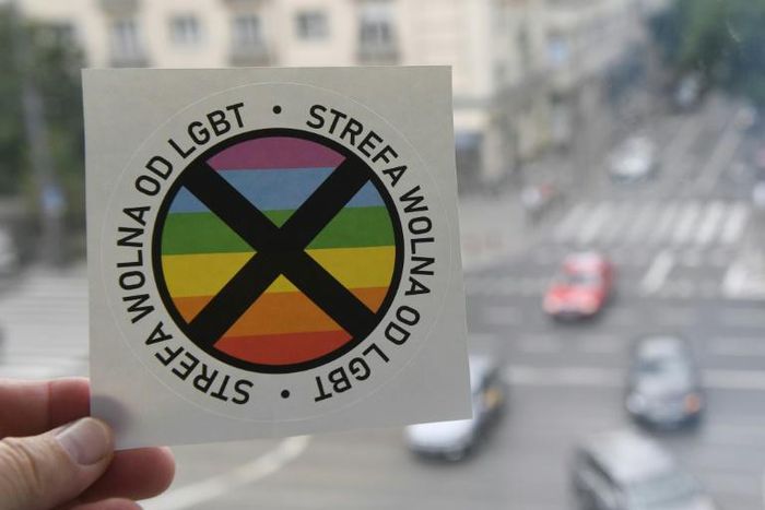 The stickers, which accompanied the edition of the Gazeta Polska weekly that came out Wednesday, sparked condemnation from the opposition, gay rights activists and even the US ambassador