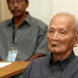 Former Khmer Rouge leader Nuon Chea during a court appearance in Phnom Penh