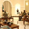 Ethiopia's Prime Minister Abiy Ahmed (C-L) met met separately with Sudan's ruling generals and protest leaders to try and revive talks between the two sides after a bloody crackdown on demonstrators that left dozens dead