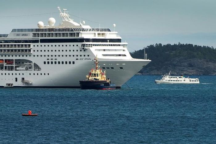The cruise ship MSC Opera, pictured here off Sweden in 2011, knocked into a tourist boat in Venice, according to video posted online