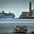 The "Empress of the Seas", a Bahamas-flagged vessel owned by the US Royal Caribbean, sailing out of Havana's harbor as US travel restrictions go into effect