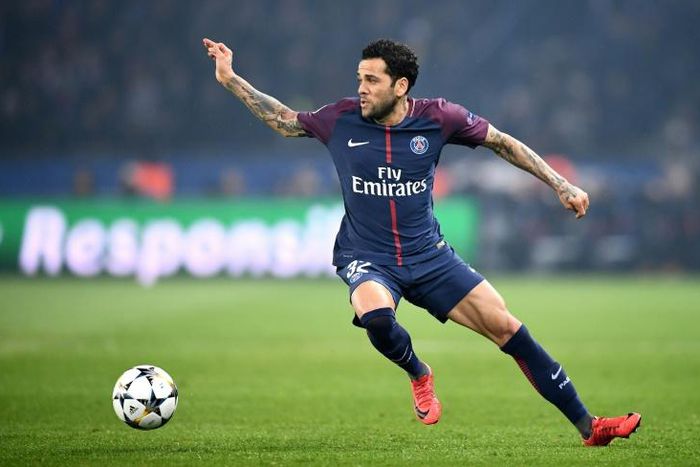 Dani Alves won a pair of league titles and two domestic cups with PSG