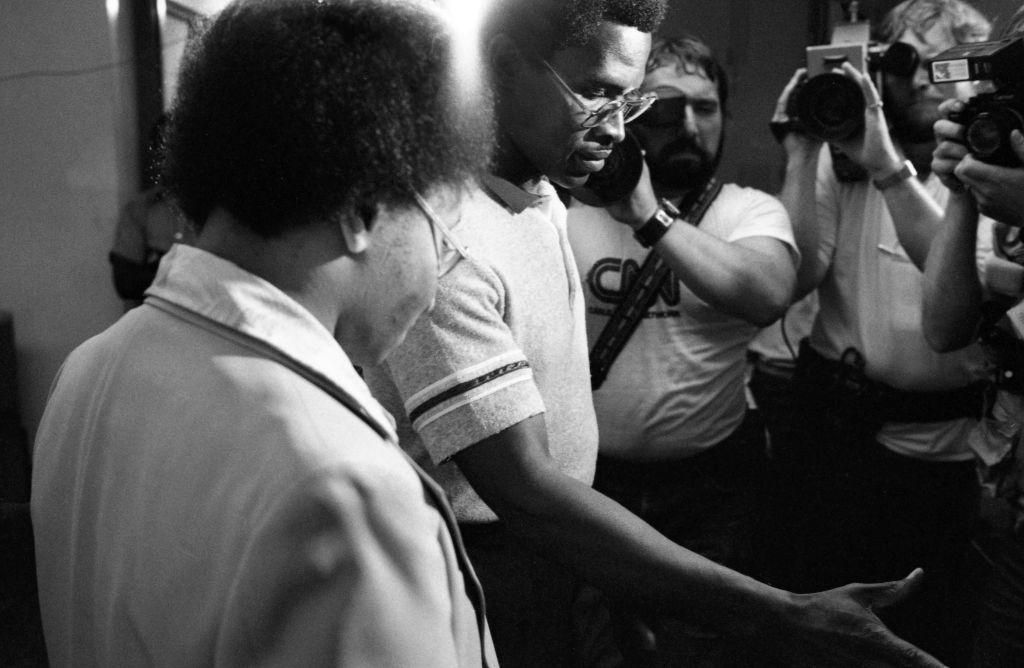 Wayne Williams leaving his attorney